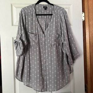 Torrid 3/4 sleeve, button up blouse